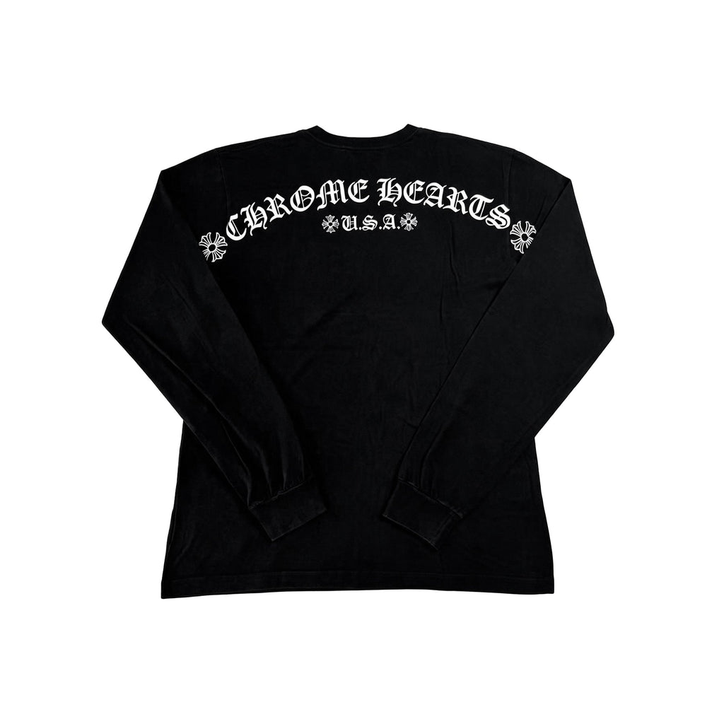 リアルページCHROME HEARTS 長袖カットソー ブラック Mサイズ chrome-hearts-black-usa-script