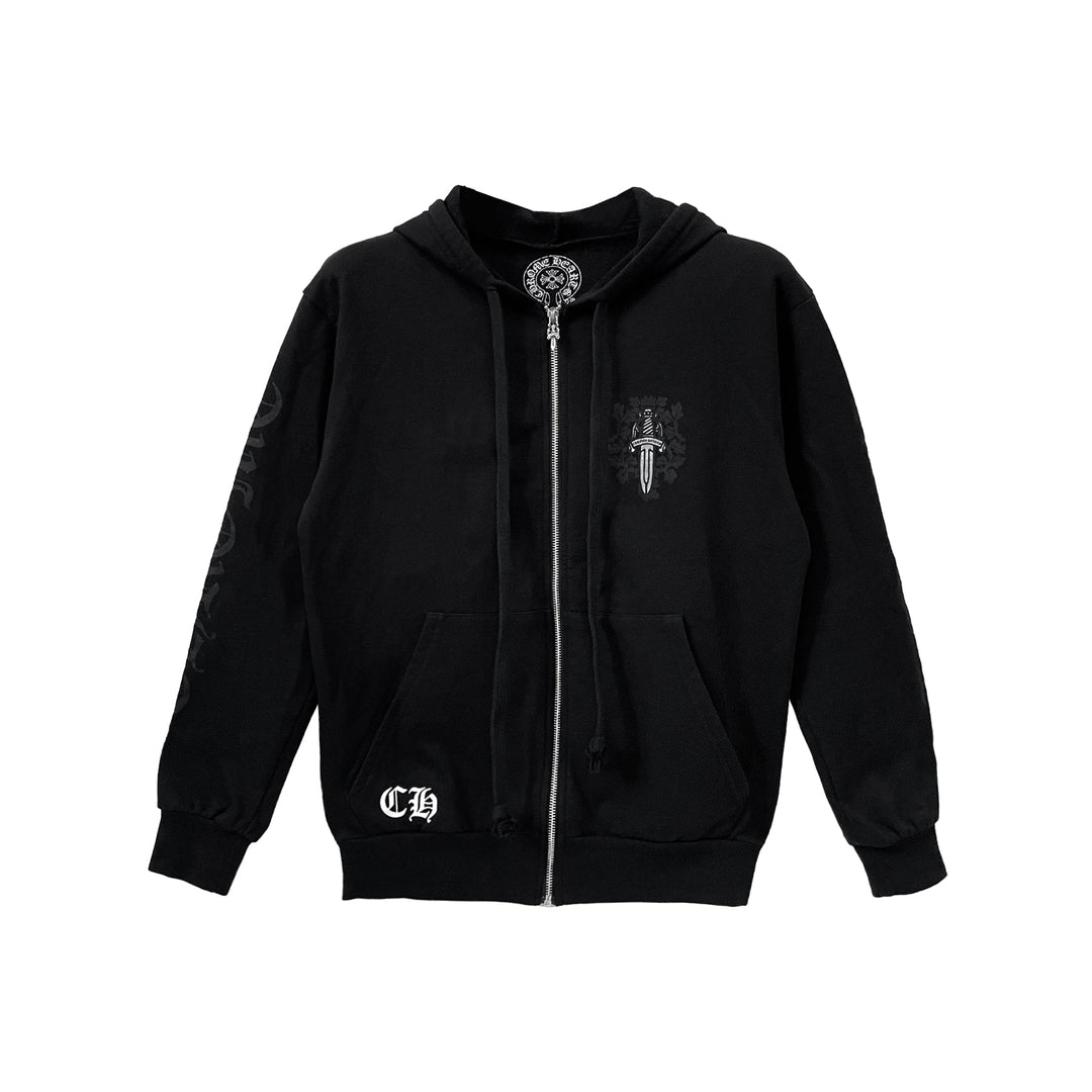 Chrome Hearts Black Vine Dagger Zip Up Hoodie - SHENGLI ROAD MARKET