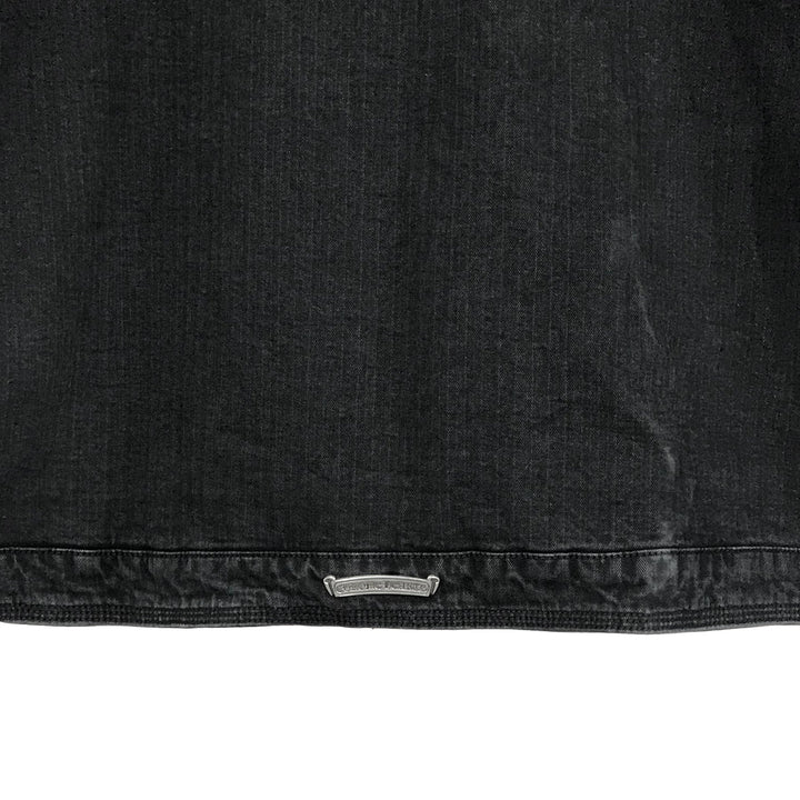 Chrome Hearts Black Wash Denim Dagger Zip Jacket - SHENGLI ROAD MARKET