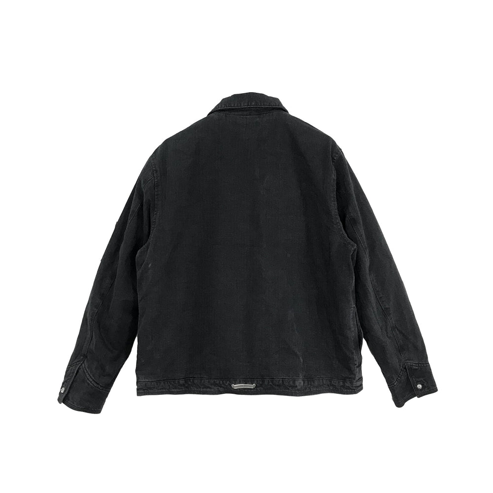 Chrome Hearts Black Wash Denim Dagger Zip Jacket - SHENGLI ROAD MARKET