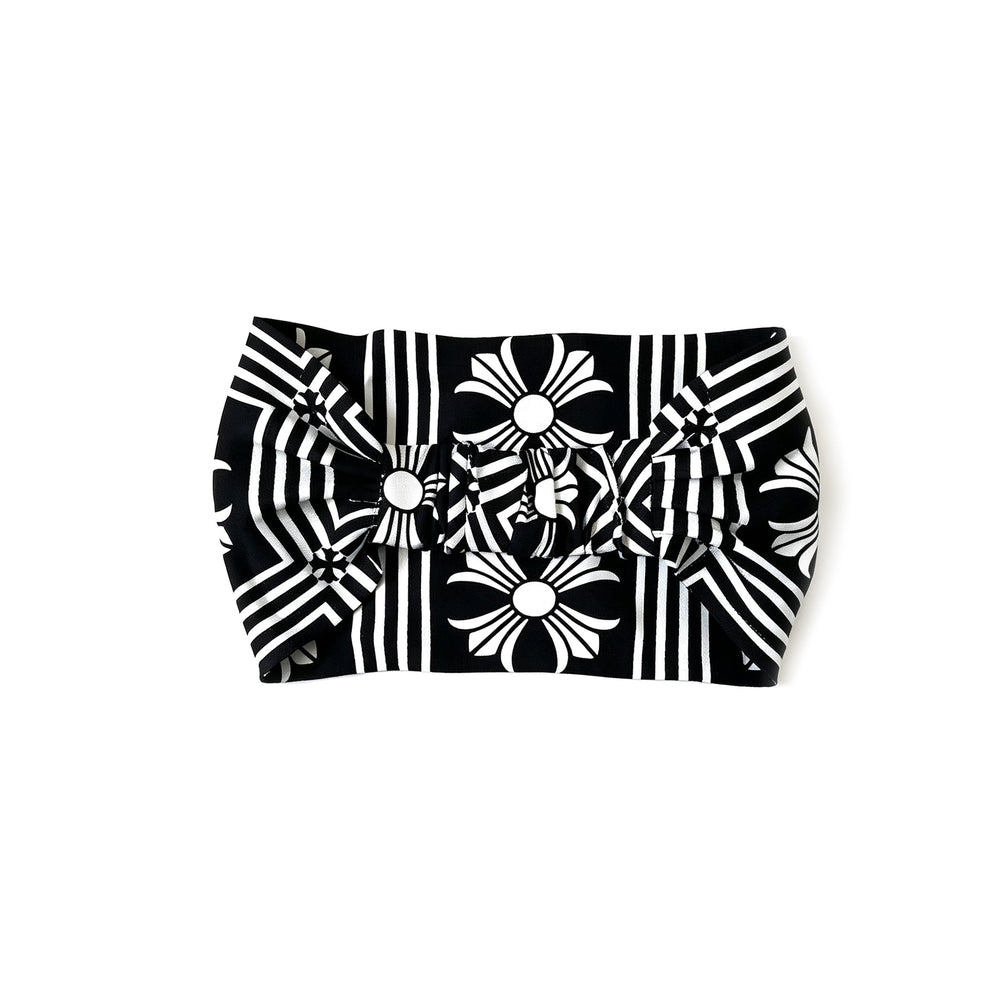 Chrome Hearts Black & White Cross Print Silk Headband - SHENGLI ROAD MARKET