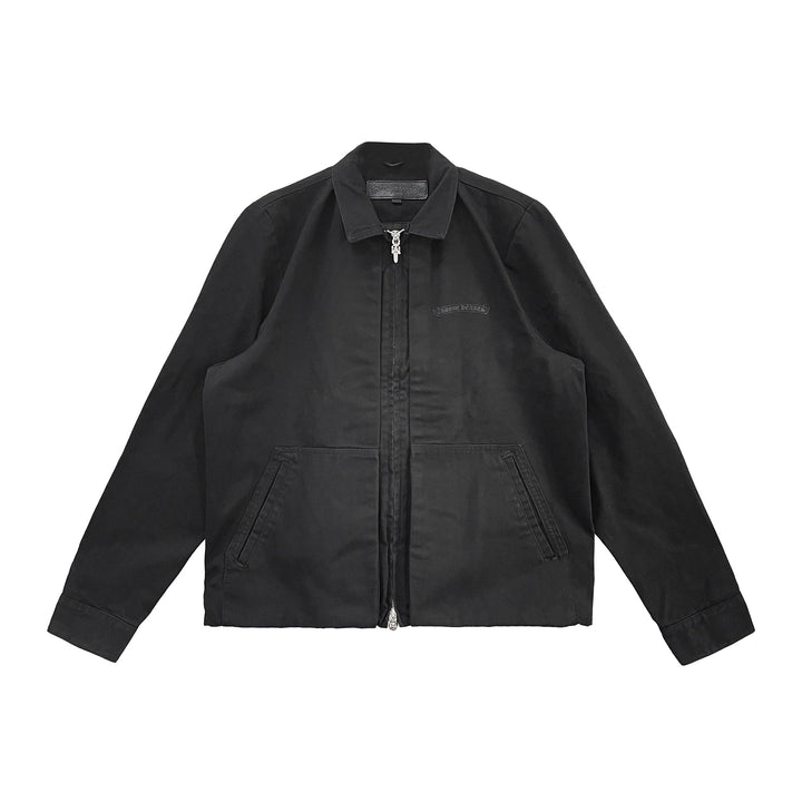 Chrome Hearts Black Zip Up Script Logo Work Jacket - SHENGLI ROAD MARKET