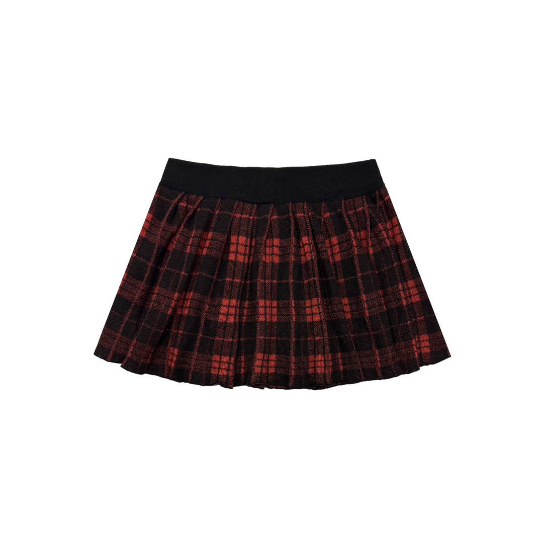 Chrome Hearts Black&Red Silver Cross Patch Cashmere Skirt - SHENGLI ROAD MARKET