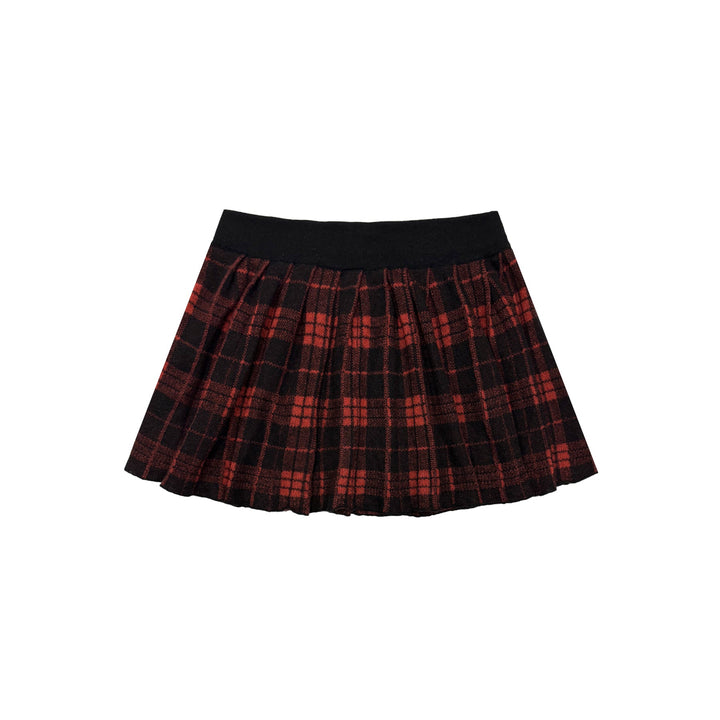 Chrome Hearts Black&Red Silver Cross Patch Cashmere Skirt - SHENGLI ROAD MARKET