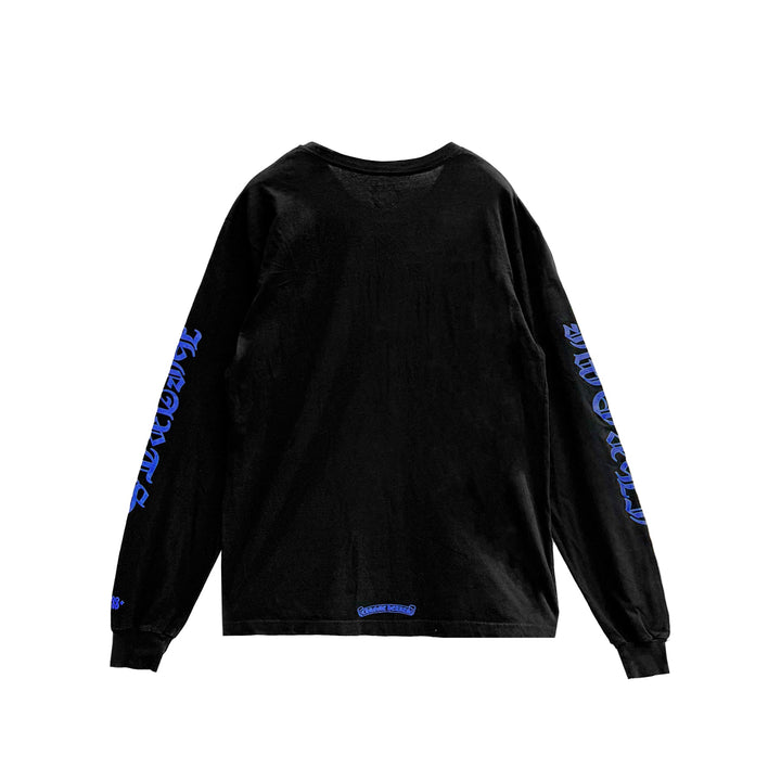 Chrome Hearts Blue 1988 Neck Logo Long Sleeve T-Shirt Tee - SHENGLI ROAD MARKET