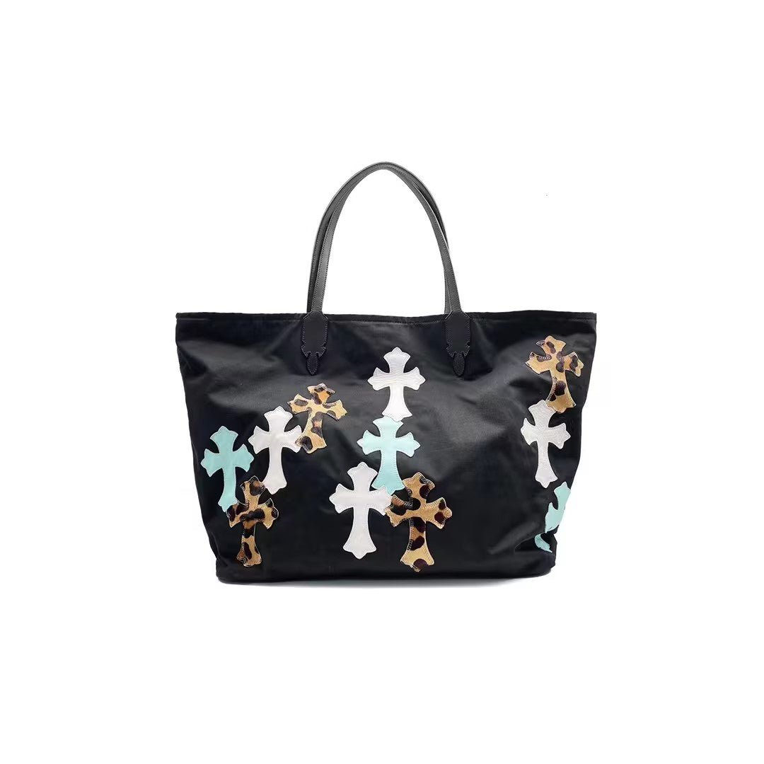 Chrome Hearts Blue And White Leopard Cross Tote Bag - SHENGLI ROAD MARKET