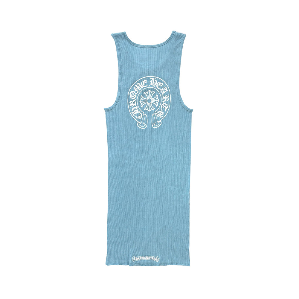 Chrome Hearts Blue Horseshoe Logo Tank Top - SHENGLI ROAD MARKET