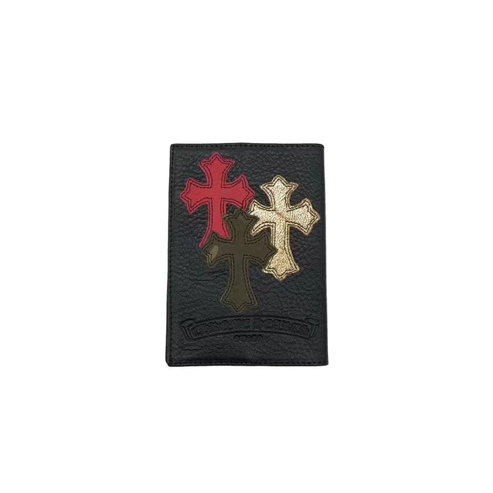 Chrome Hearts Blue Leather Cross Passport Holder - SHENGLI ROAD MARKET