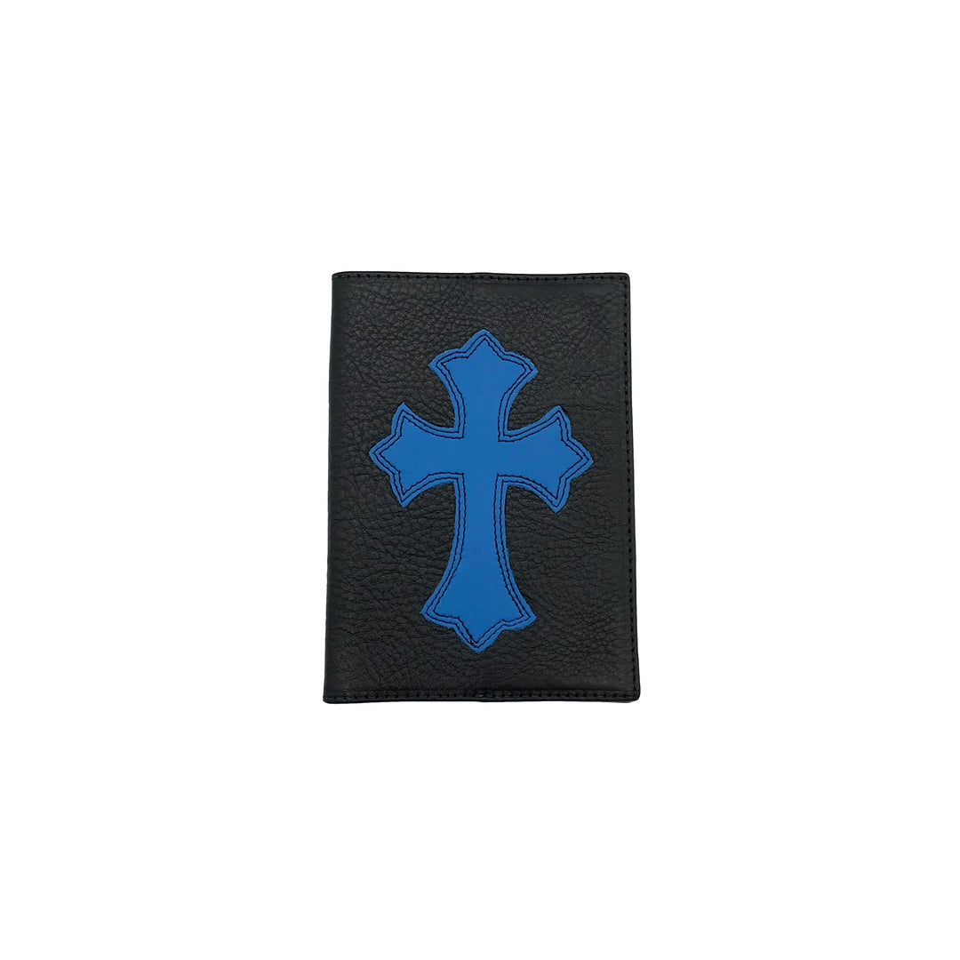 Chrome Hearts Blue Leather Cross Passport Holder - SHENGLI ROAD MARKET