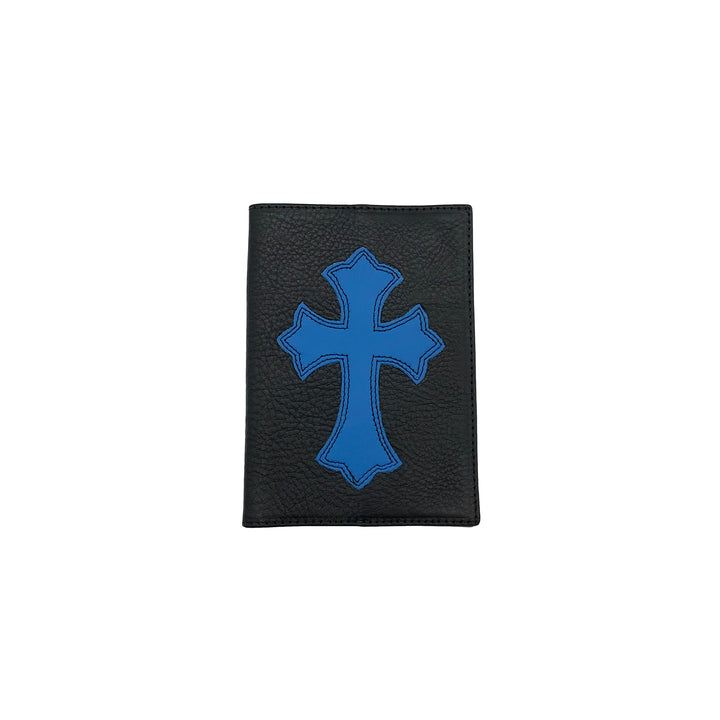 Chrome Hearts Blue Leather Cross Passport Holder - SHENGLI ROAD MARKET