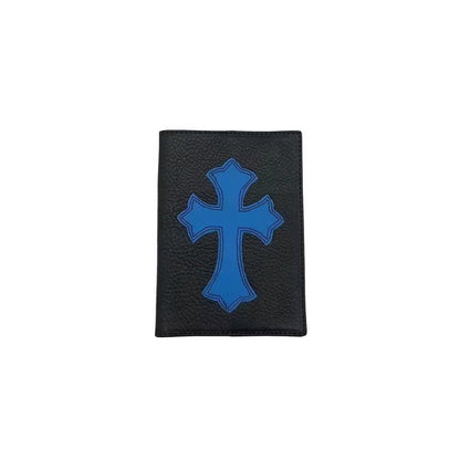 Chrome Hearts Blue Leather Cross Passport Holder - SHENGLI ROAD MARKET