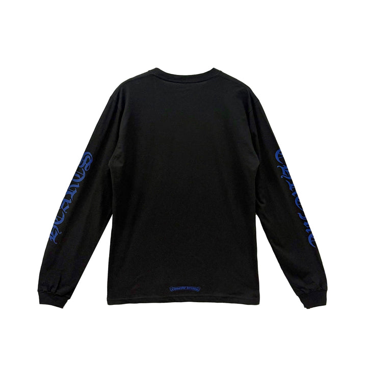 Chrome Hearts Blue Neck Logo Long Sleeve T-Shirt Tee - SHENGLI ROAD MARKET