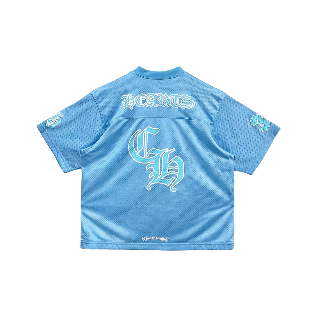 Chrome Hearts Blue Script Logo Short Sleeve Tee - SHENGLI ROAD MARKET