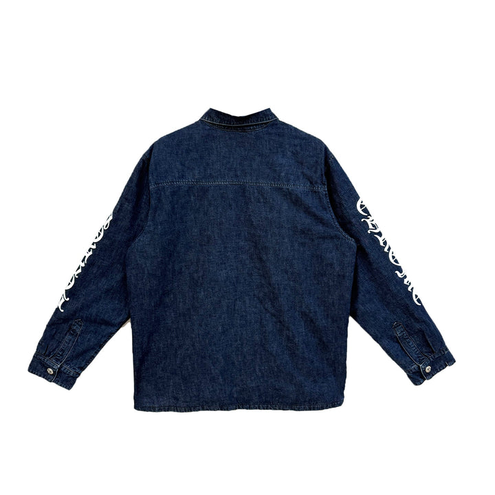 Chrome Hearts Blue Script Padded Denim Jacket - SHENGLI ROAD MARKET