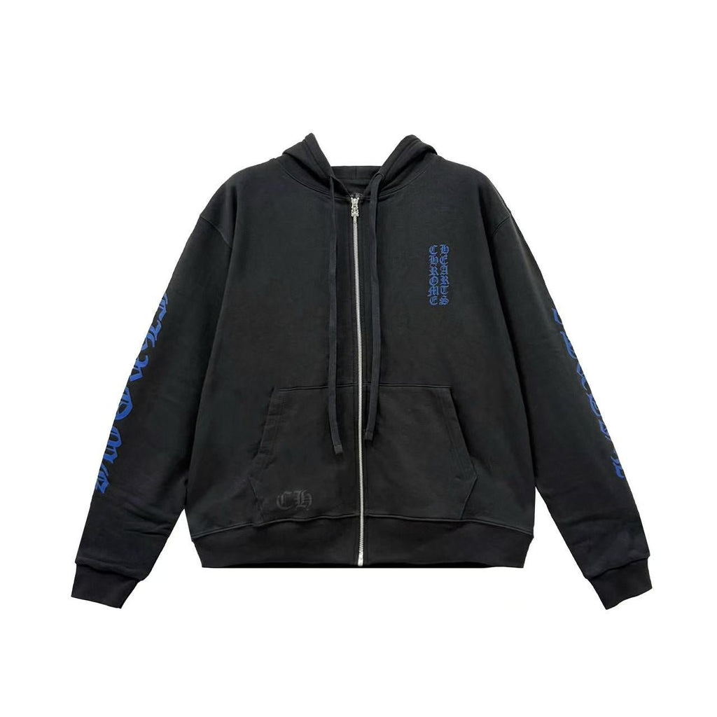 デニムジップアップパーカー　Chrom hearts CHROME HEARTS（クロムハーツ） RUCKUS ハーフダガージップ レザー