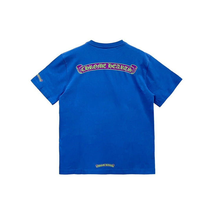 Chrome Hearts Blue Scroll Logo Tee