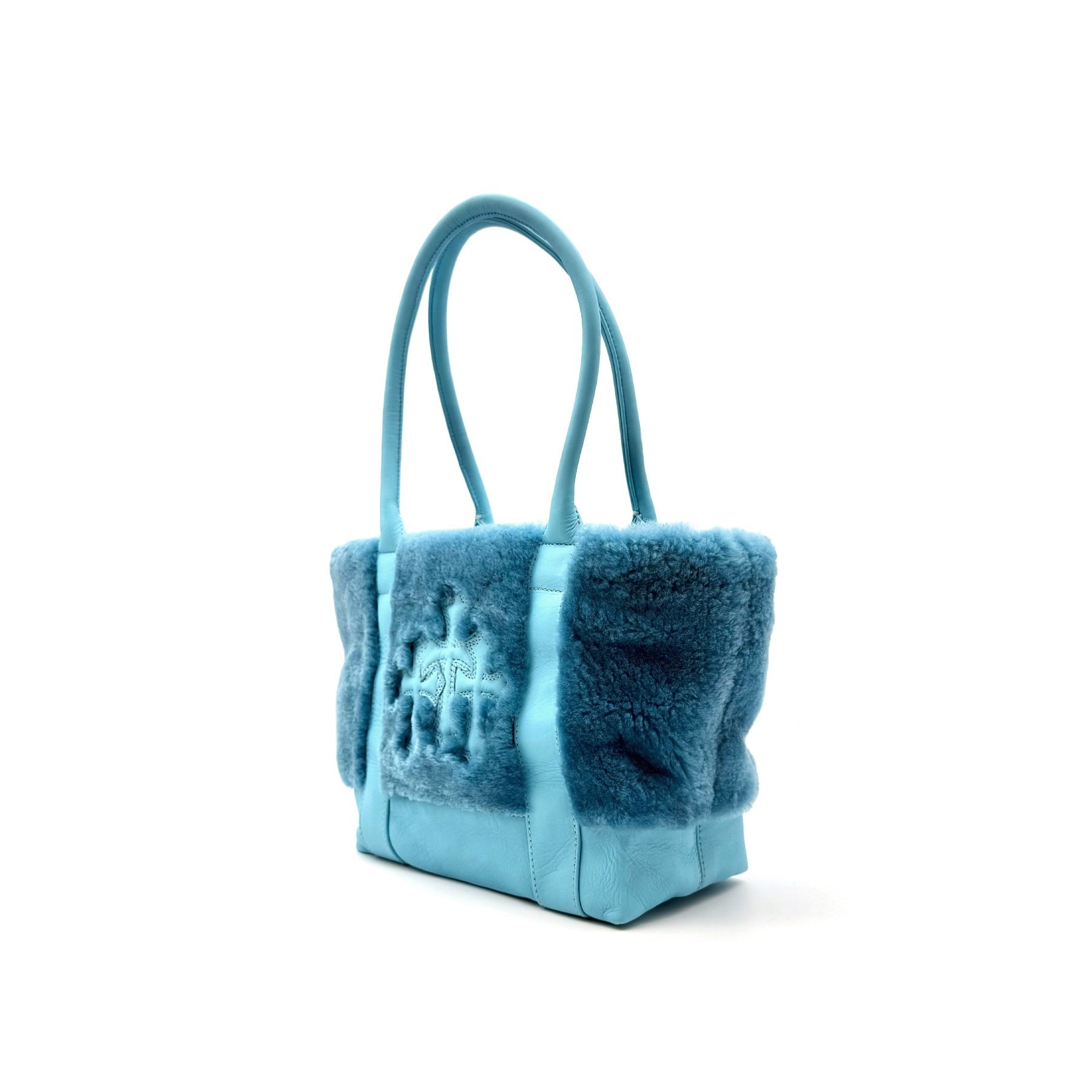 Chrome Hearts Blue Triple Cross Patch Fur Tote Bag - SRM – SHENGLI