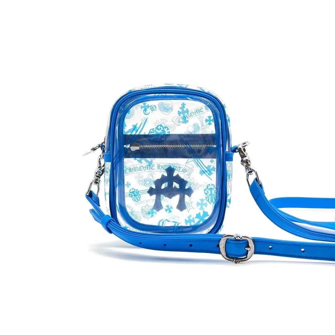 Chrome Hearts Blue Triple Cross PVC Taka Crossbody bag - SHENGLI ROAD MARKET