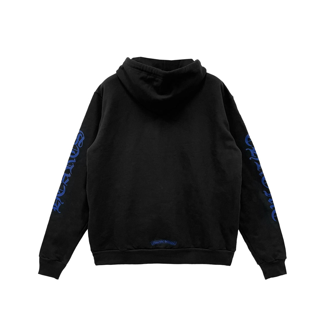 Chrome Hearts Blue Vertical Script Logo Pullover Hoodie - SHENGLI ROAD MARKET