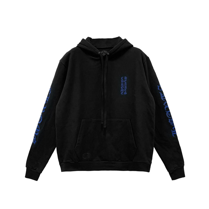 Chrome Hearts Blue Vertical Script Logo Pullover Hoodie - SHENGLI ROAD MARKET