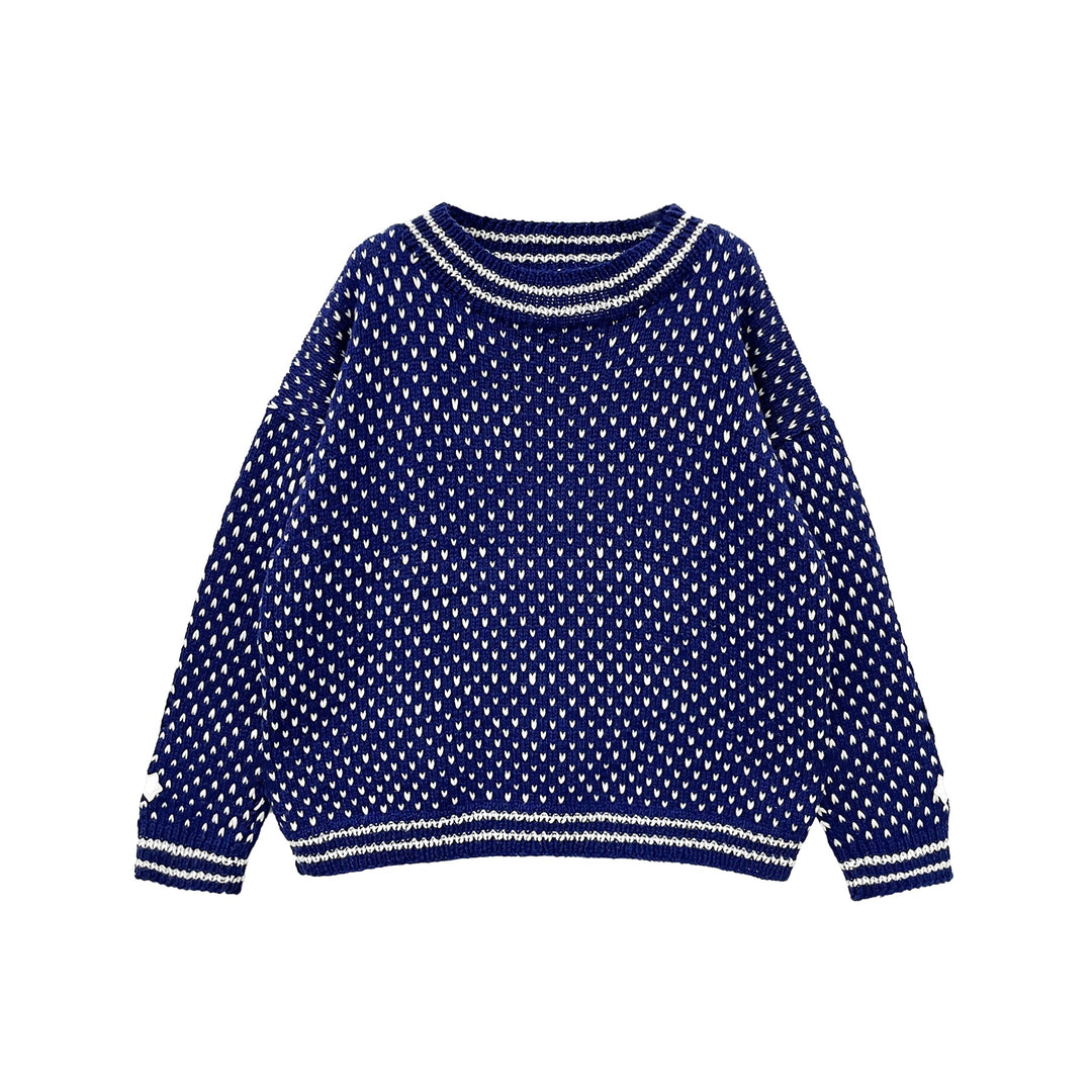 Chrome Hearts Blue&White Cashmere Cross Patch Knit Sweater - SHENGLI ROAD MARKET