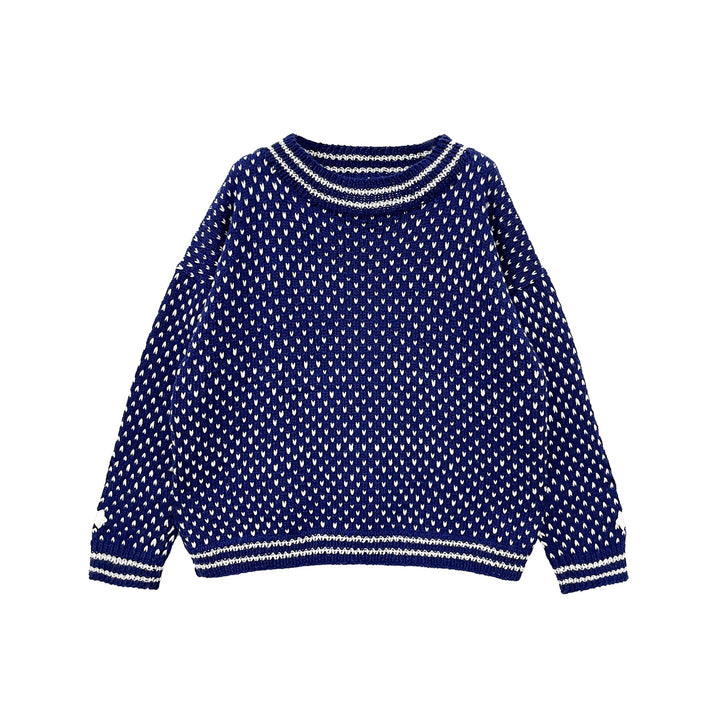 Chrome Hearts Blue&White Cashmere Cross Patch Knit Sweater - SHENGLI ROAD MARKET