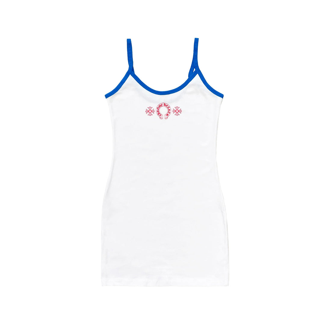 Chrome Hearts Blue&White Horseshoe Logo Tank top Dress - SHENGLI ROAD MARKET