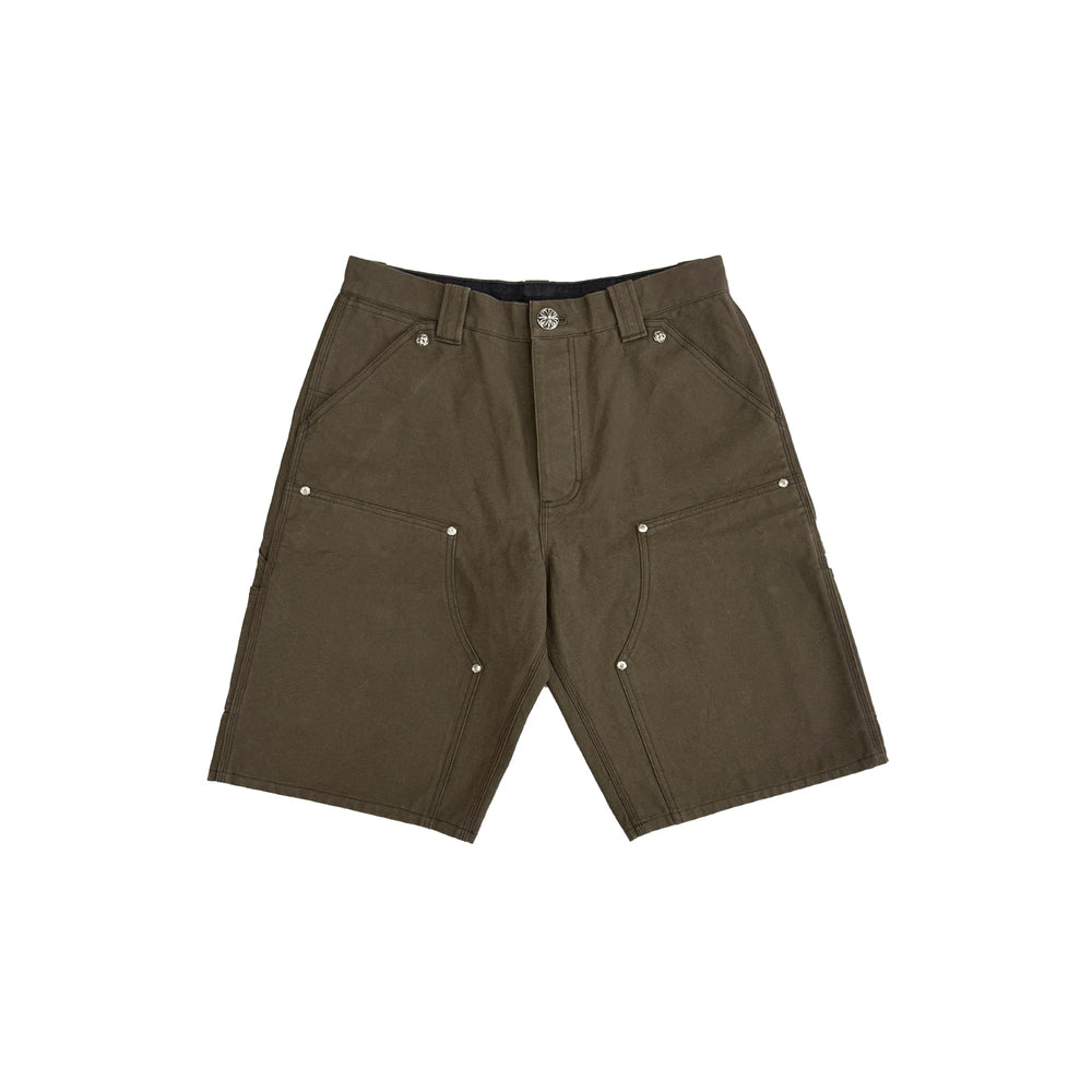 Chrome Hearts Brown Cross Leather Patch Shorts - SHENGLI ROAD MARKET