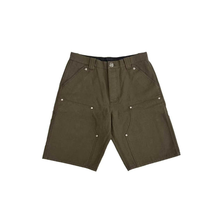 Chrome Hearts Brown Cross Leather Patch Shorts - SHENGLI ROAD MARKET