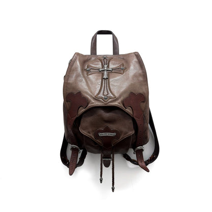 Chrome Hearts Brown Cross Logo Backpack - SHENGLI ROAD MARKET