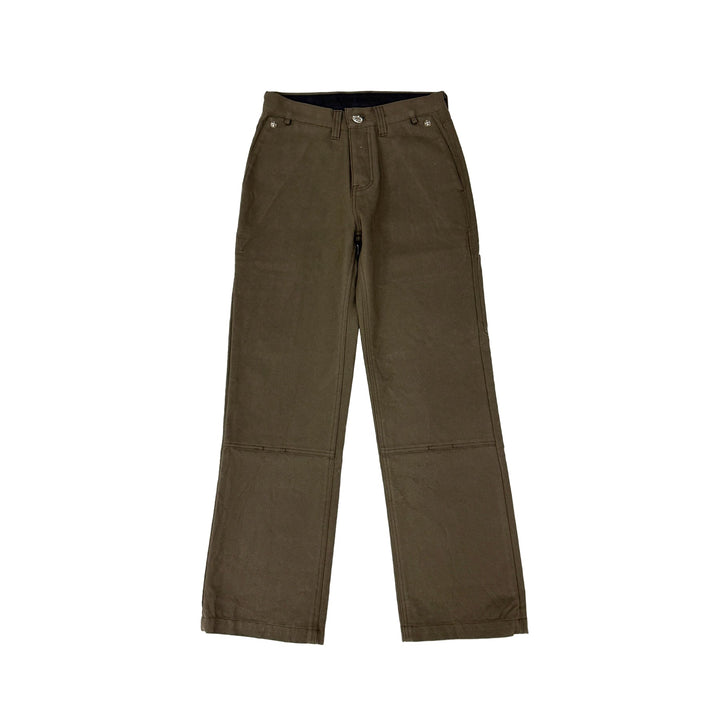 Chrome Hearts Brown Cross Patch Leather Carpenter Jeans - SHENGLI ROAD MARKET