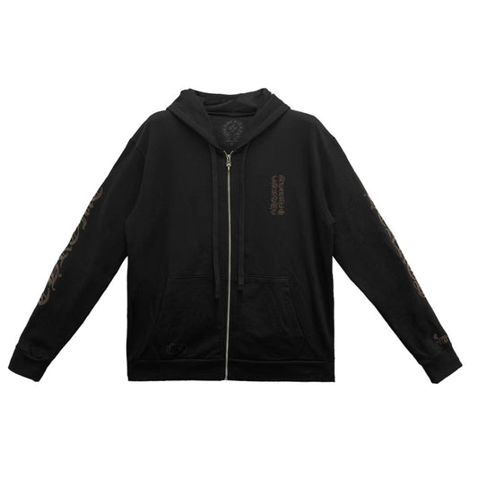 Chrome Hearts Brown Glitter 1988 Zip Up Hoodie - SHENGLI ROAD MARKET