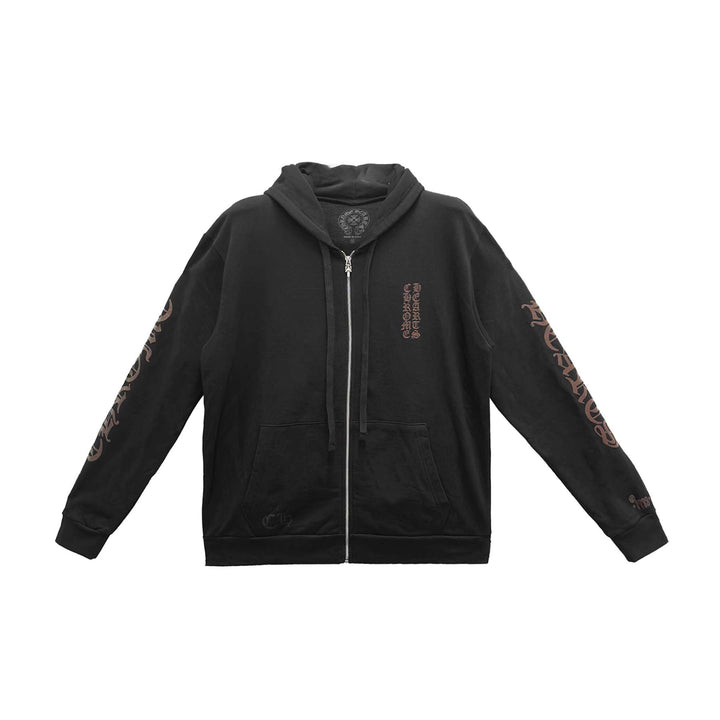 Chrome Hearts Brown Glitter 1988 Zip Up Hoodie - SHENGLI ROAD MARKET