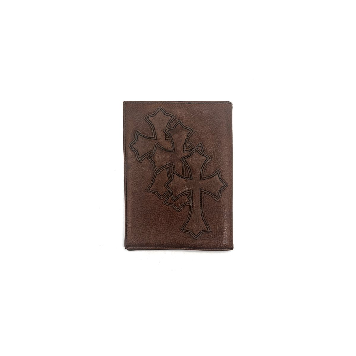 Chrome Hearts Brown Leather Cross Passport Holder - SRM – SHENGLI
