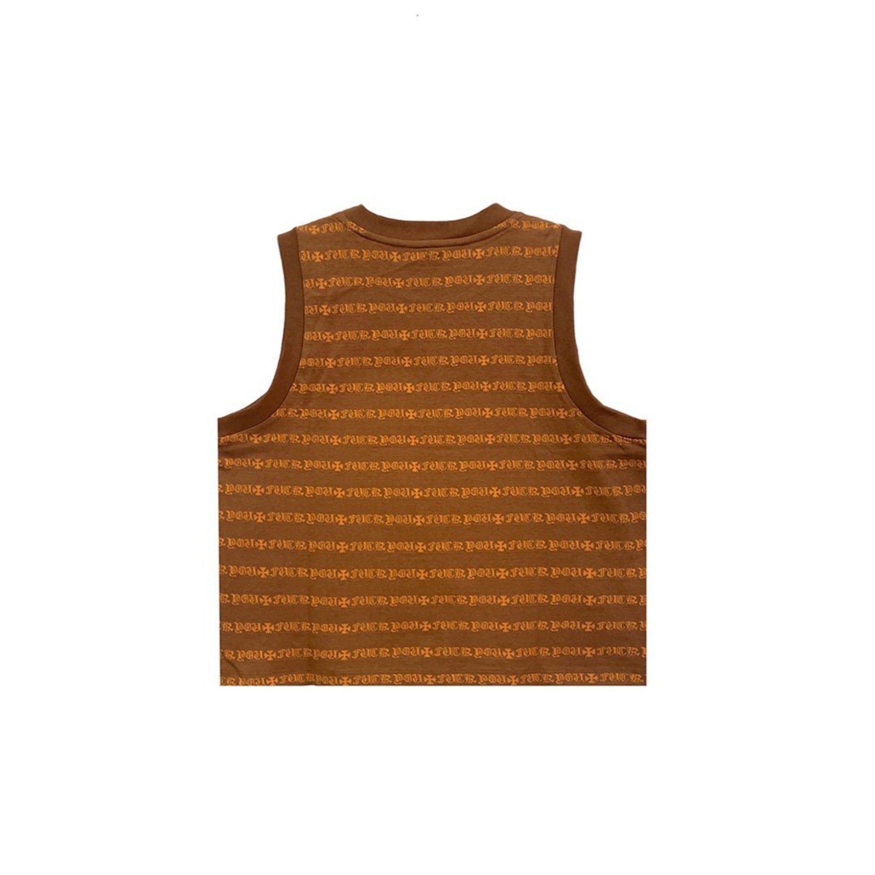 CHROME HEARTS タンクトップ ブラウン Chrome Hearts Limited Stripe Tanktop at SHENGLI ROAD MARKET