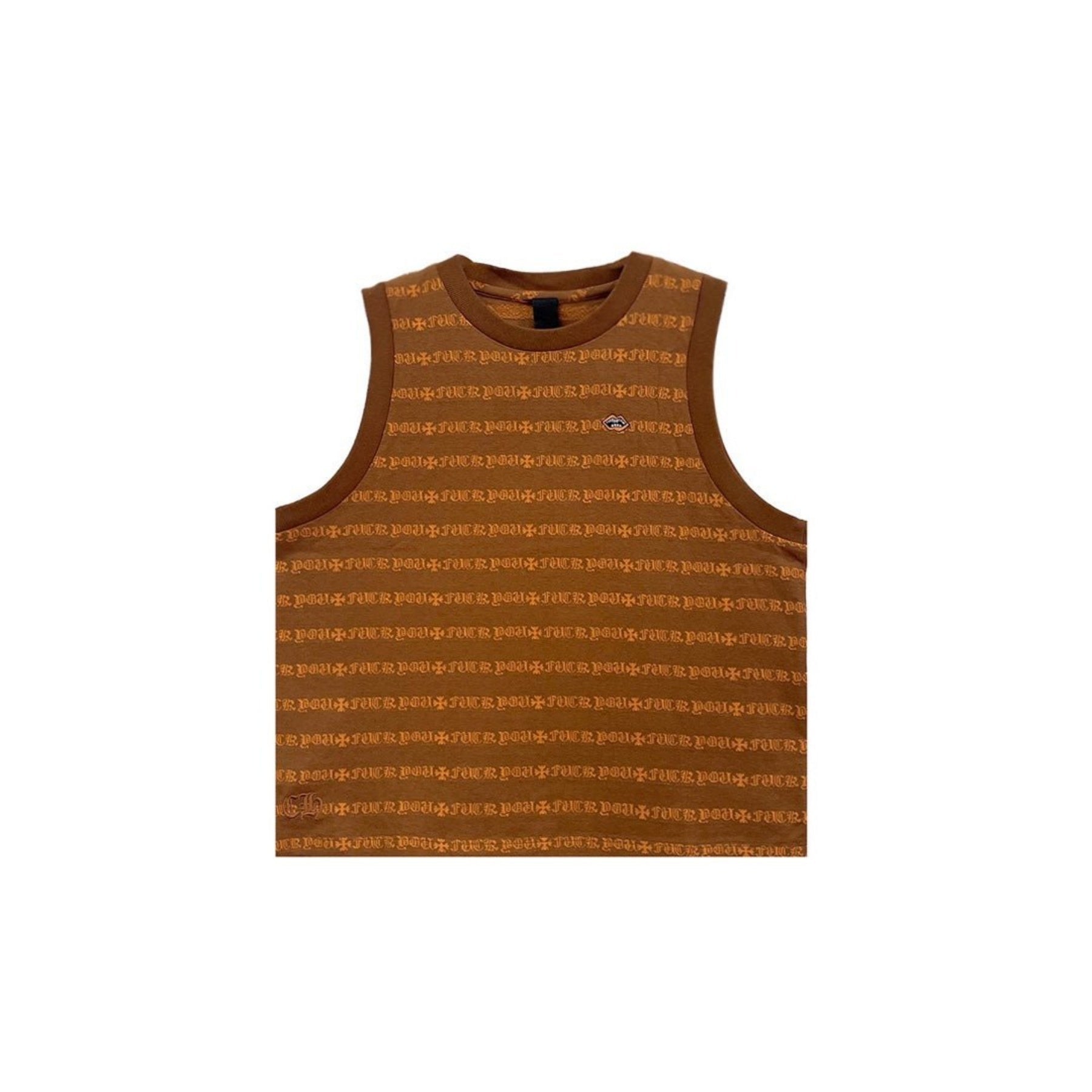 CHROME HEARTS タンクトップ ブラウン Chrome Hearts Limited Stripe Tanktop at SHENGLI ROAD MARKET
