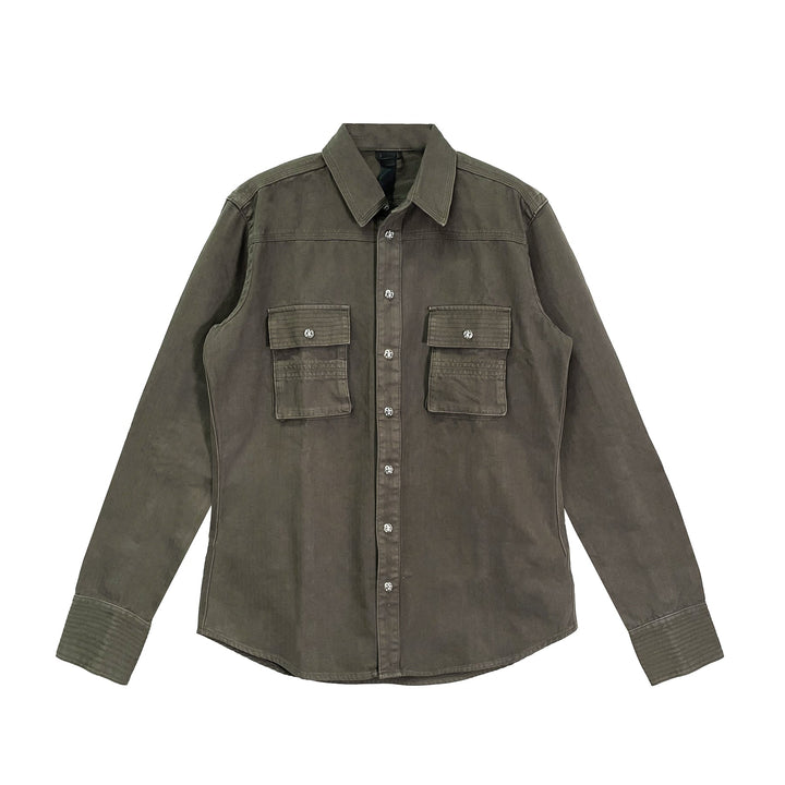 Chrome Hearts BS Fleur Patch Military Shirt - SHENGLI ROAD MARKET