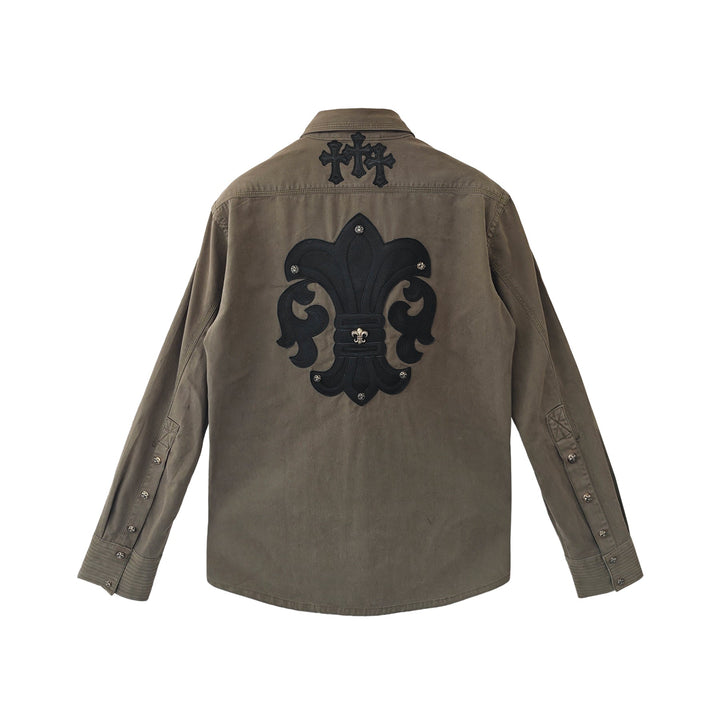 Chrome Hearts BS Fleur Patch Military Shirt - SHENGLI ROAD MARKET