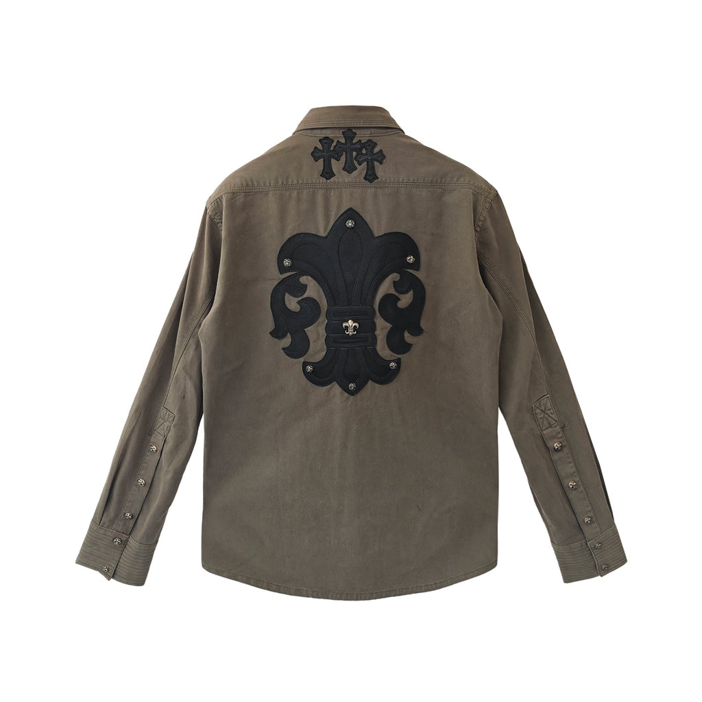 Chrome Hearts フルールパッチ シルバーボタン ワークウェア