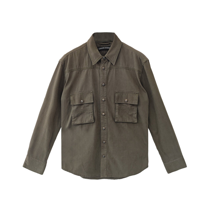 Chrome Hearts BS Fleur Patch Military Shirt - SHENGLI ROAD MARKET