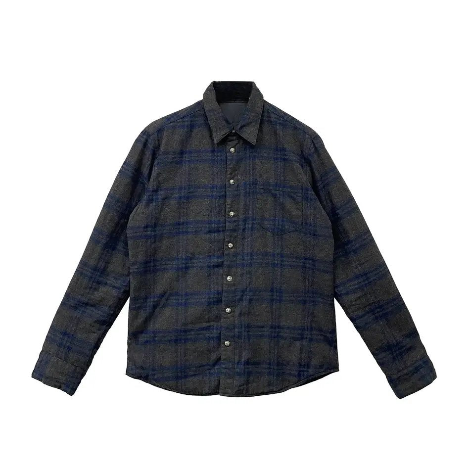 Chrome Hearts Buttoned Reversible Flannel Jacket - SHENGLI ROAD MARKET