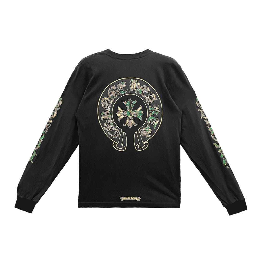 Chrome Hearts Camo Triple Cross Horseshoe Long Sleeve Shirt - SHENGLI ROAD MARKET