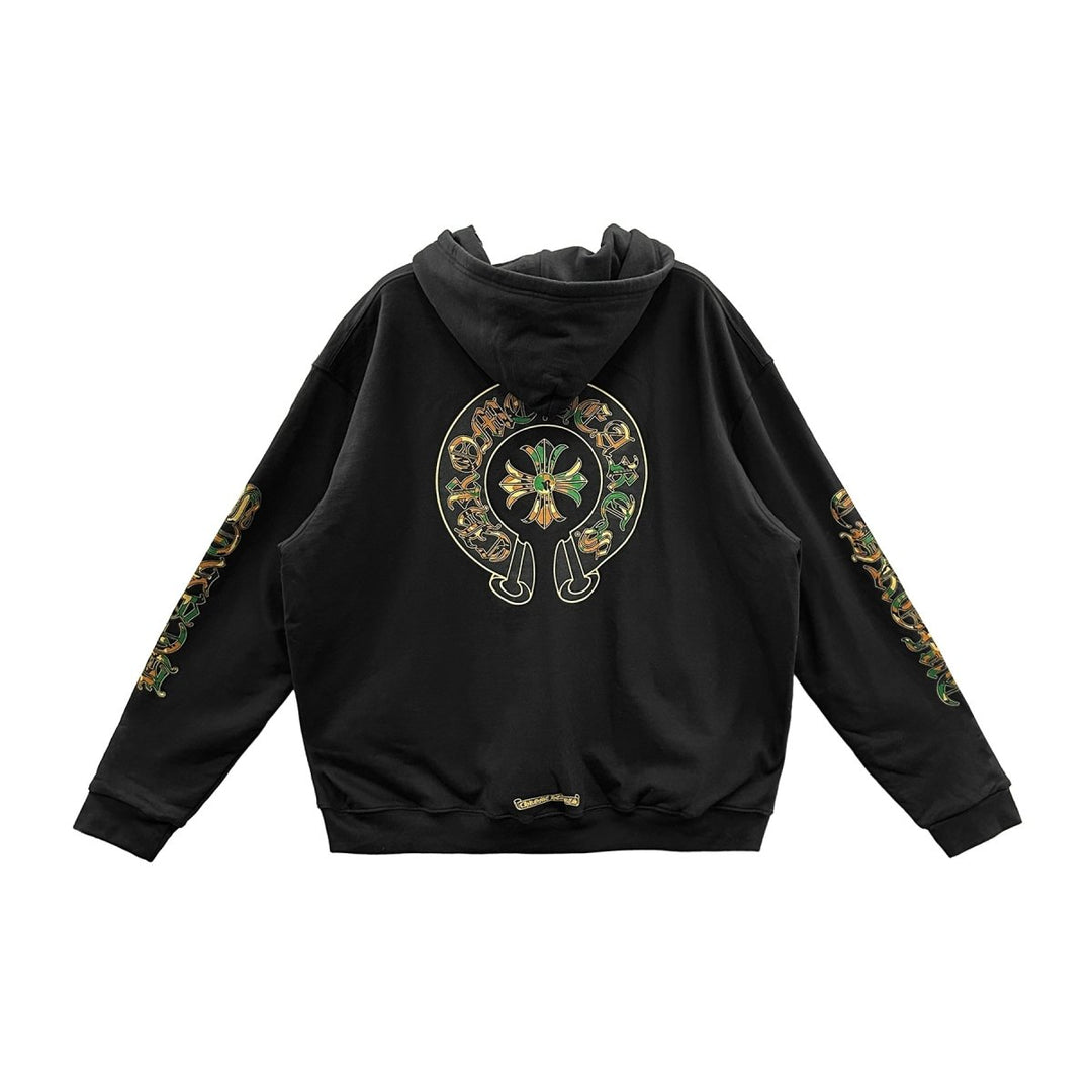 Chrome Hearts Camo Triple Cross Horseshoe Zip Hoodie - SHENGLI ROAD MARKET