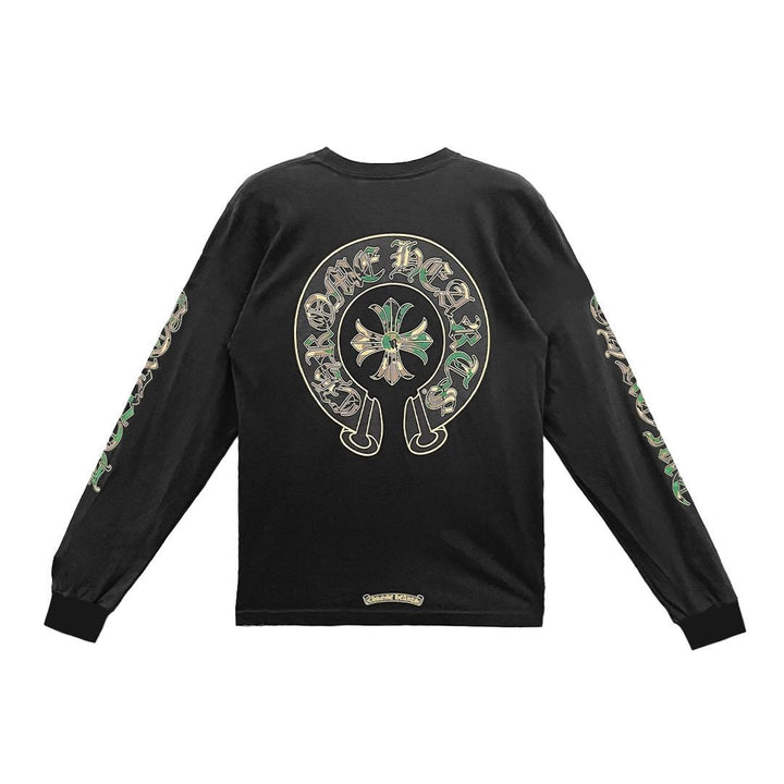 Chrome Hearts Camou Triple Cross Horseshoe Long Sleeve Shirt - SHENGLI ROAD MARKET