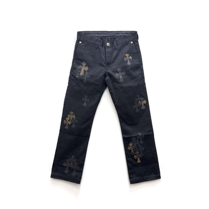 Chrome Hearts Camouflage Cross Black Chinos - SHENGLI ROAD MARKET