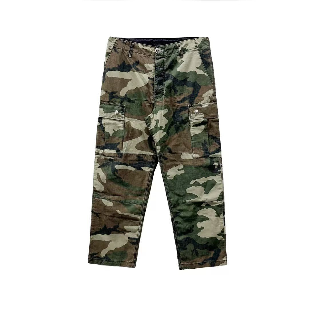 Chrome Hearts Camouflage Silver Button Cargo Pants - SHENGLI ROAD MARKET