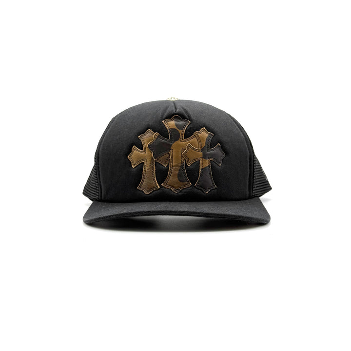 Chrome Hearts Camouflage Triple Cross Leather Patch Baseball Cap - SHENGLI ROAD MARKET