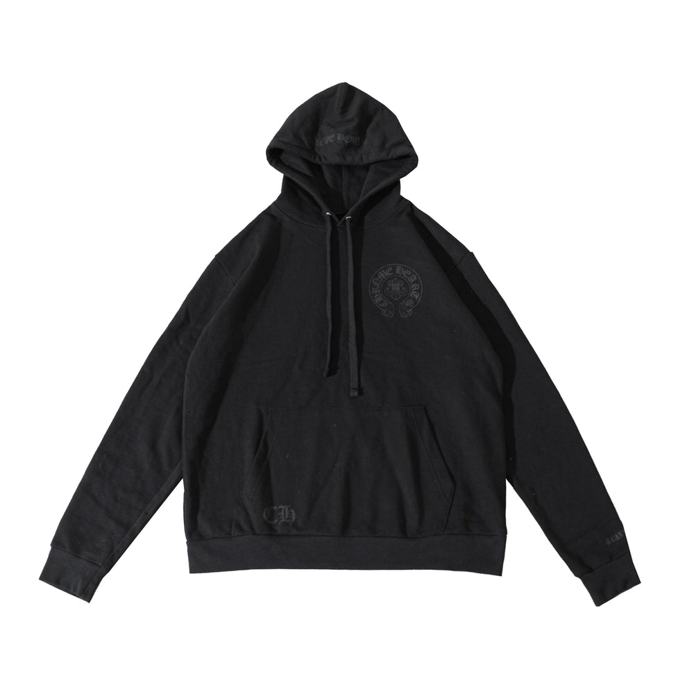 Chrome Hearts Cannes Exclusive Fleur De Lis Horseshoe Black Pullover Hoodie - SHENGLI ROAD MARKET