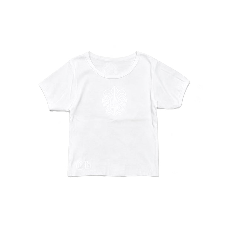 Chrome Hearts Cannes Exclusive Fleur White Short Sleeve Babytee - SHENGLI ROAD MARKET