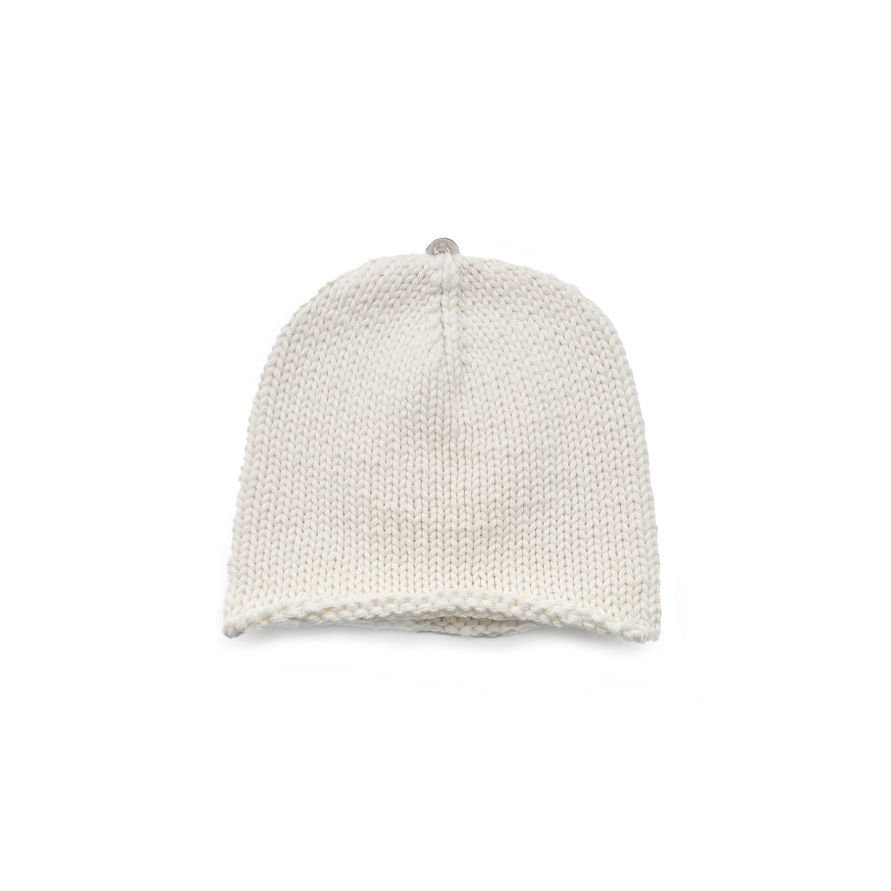 Chrome Hearts Cashmere Beaded Cross Patch White Beanie - SRM